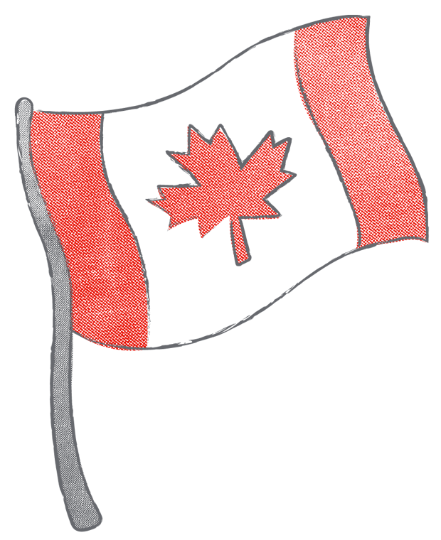 A sketch of the Canadian flag