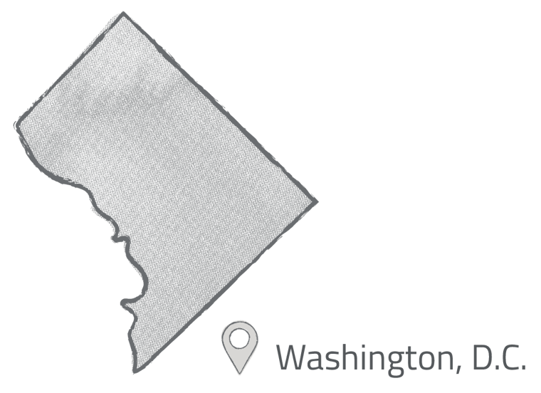 A map of Washington DC